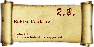 Refle Beatrix névjegykártya